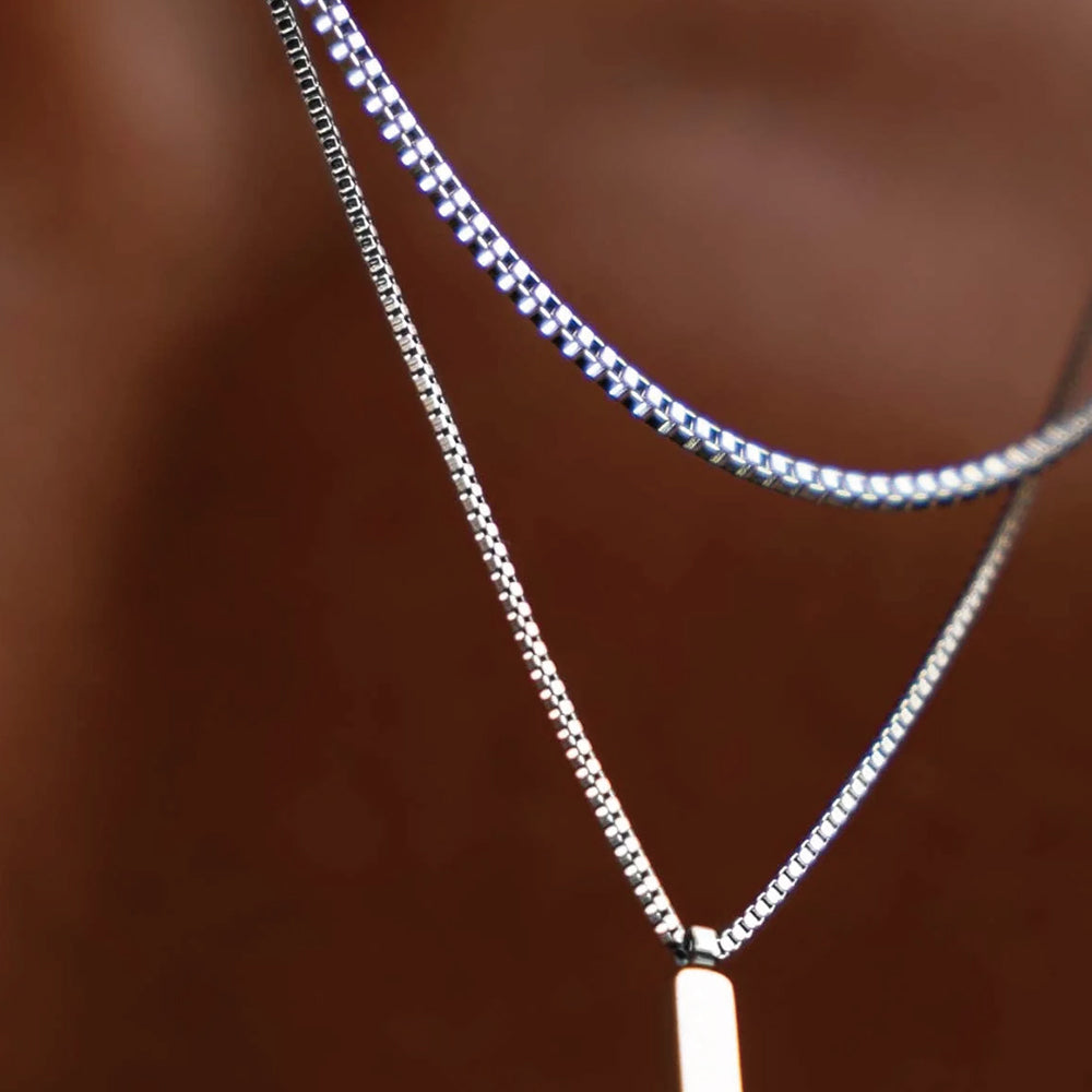 Box Pendant necklace